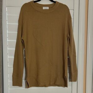 Knit Tan Crew Neck Sweater